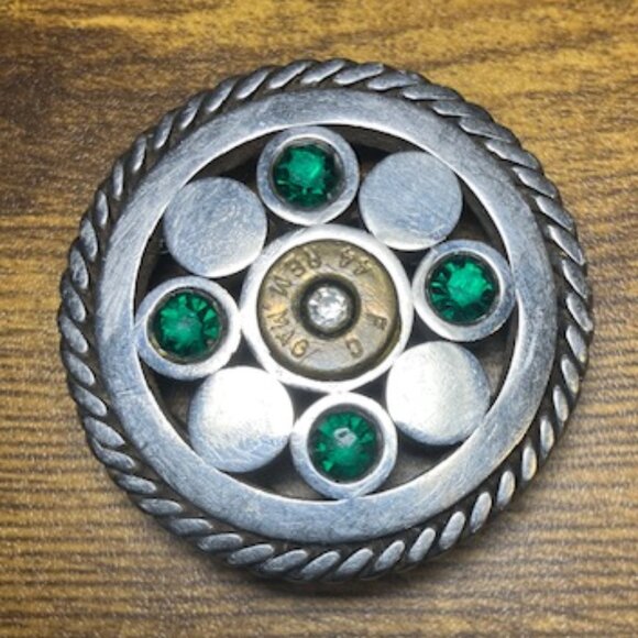 Handcrafted Forty Four Remington Magnum Shell Belt Buckle Stainless Steel - Picture 1 of 5